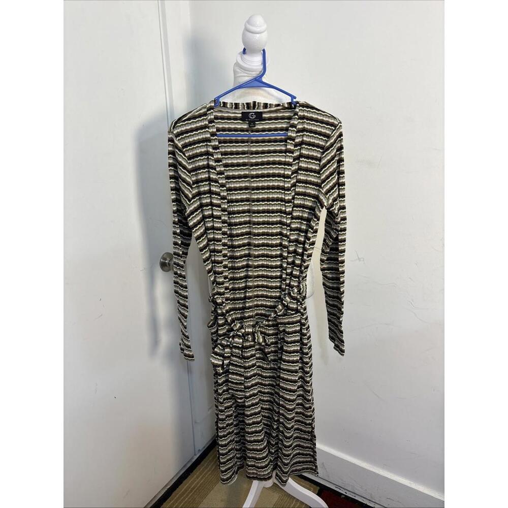 G by Giuliana striped rib knit belted duster cardigan XS‎ NEW